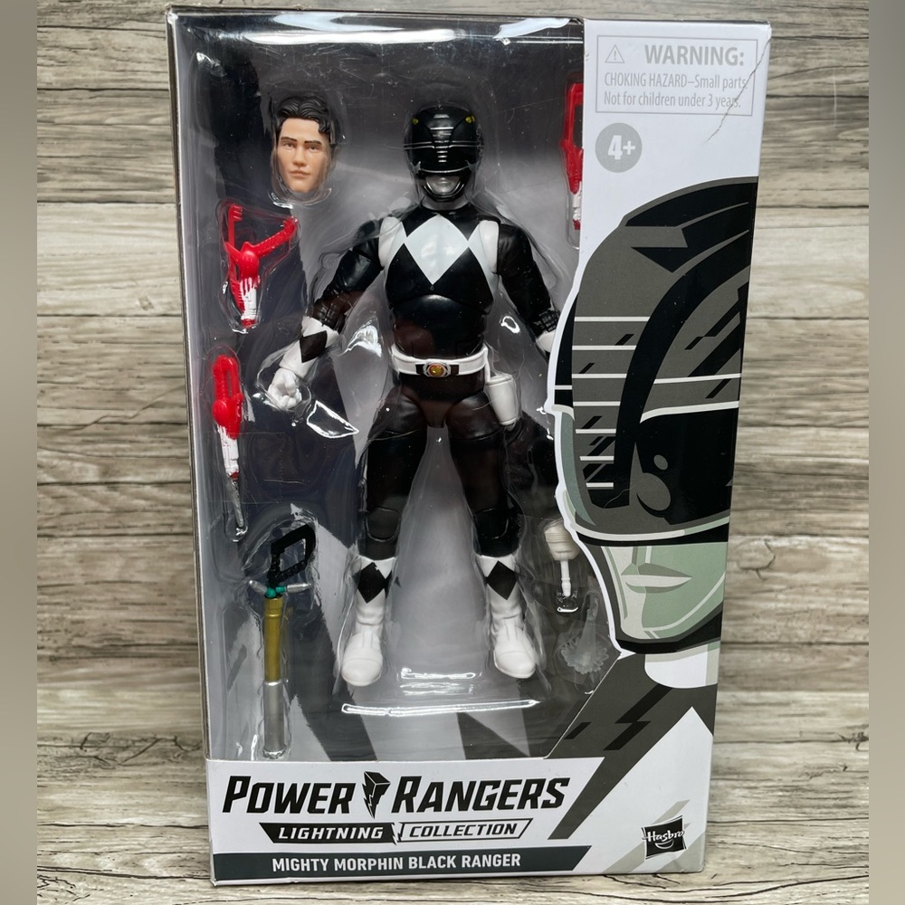 NEW Hasbro Power Rangers Lightning Collection Mighty Morphin Black Ranger Figure